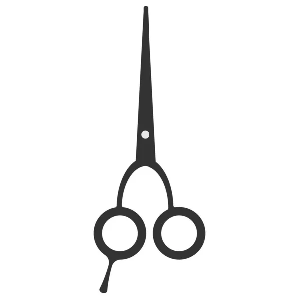 黑色理发师剪子隔离病媒图标 — 图库矢量图片