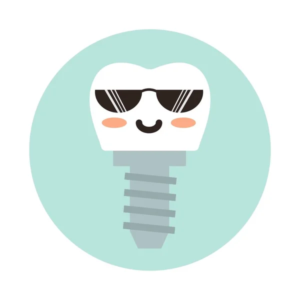 Οδοντικό Εμφύτευμα Συναίσθημα Καβάι Οδοντιατρικές Αποκαταστάσεις Δόντι Βίδα — Διανυσματικό Αρχείο