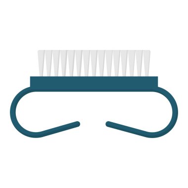 Manikür, pedikür aletleri. Manikür fırçası. Düz vektör illüstrasyonu