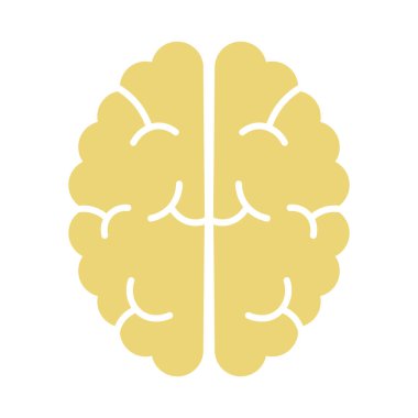 Beyin ikonu. Vektör Düz illüstrasyon