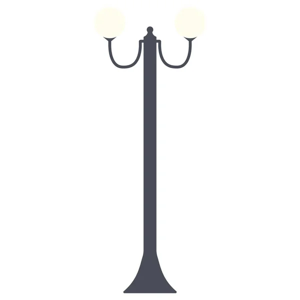 Street Lighting Flat Vector Icon — Stock Vector