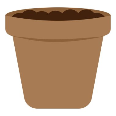 Saksı. Düz vektör illüstrasyonu