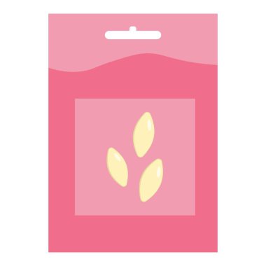 Bir paket çiçek tohumu. Vektör düz resimleme