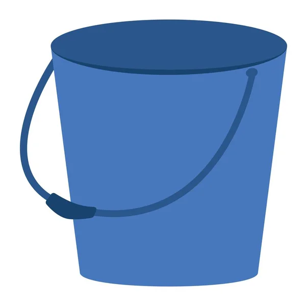 Plastic Bucket Icon Flat Vector Illustration — Stock Vector