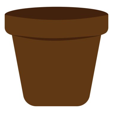 Saksı. Düz vektör illüstrasyonu