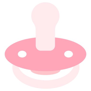 Kız ikonu için pembe emzik. Vektör düz resimleme