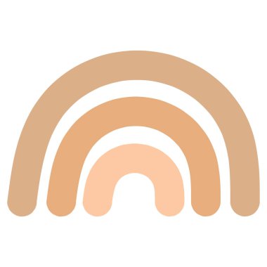 Pastel boho gökkuşağı. Vektör illüstrasyonu