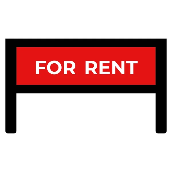 房地产租赁签名 租金的矢量红色标志 — 图库矢量图片