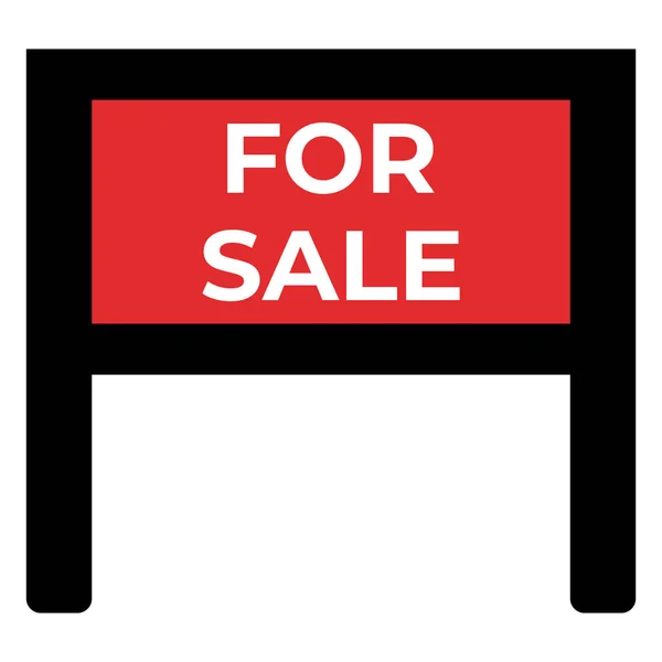Πώληση Σημάδι Ακίνητης Περιουσίας Μεμονωμένο Σύμβολο Διανύσματος — Διανυσματικό Αρχείο