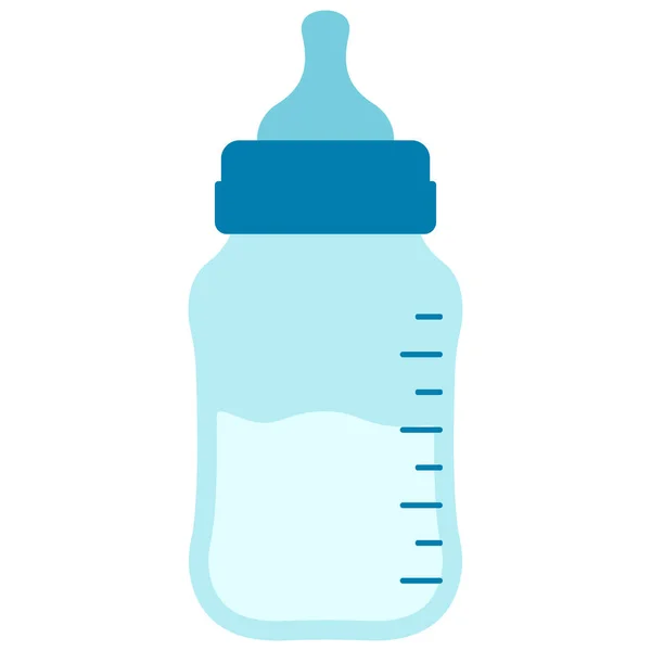 Botol Susu Bayi Biru Ilustrasi Vektor - Stok Vektor