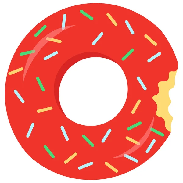 Λαστιχένιο Δαχτυλίδι Ντόνατ Για Κολύμπι Διανυσματική Επίπεδη Απεικόνιση — Διανυσματικό Αρχείο