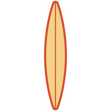 Sörf tahtası. Düz vektör illüstrasyonu