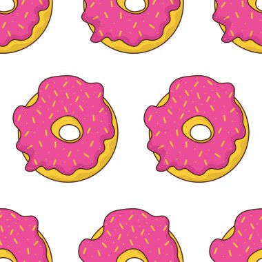 Beyaz arkaplanda jöleli çöreklerle kusursuz desen.