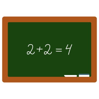 Okul karatahta simgesi. Vektör düz resimleme