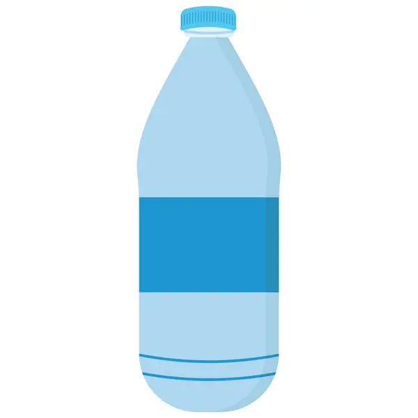 Botella Agua Plástico Vector Icono Plano — Vector de stock