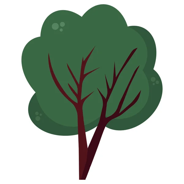 カートゥーングリーンツリー ベクトルイラスト — ストックベクタ