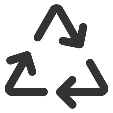 Geri dönüşüm işareti. Vektör düz simgesi