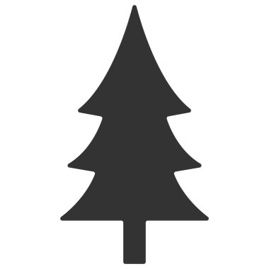 Ladin ağacı silueti. Vektör düz simgesi