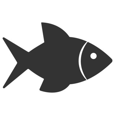 Balık silueti. Vektör düz simgesi