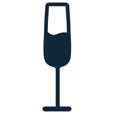 Bir kadeh şampanya. Vektör simgesi