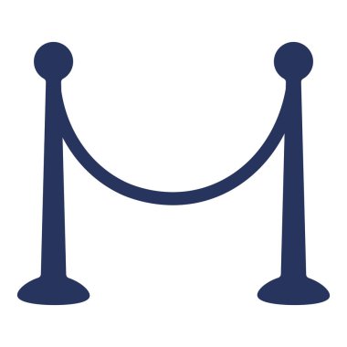 Bariyer ipi. Vektör siluet simgesi