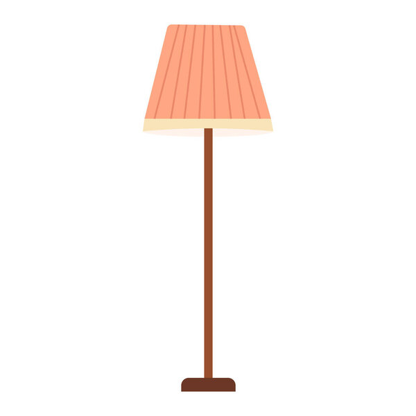 Напольная лампа Векторная плоская иллюстрация