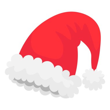 Noel Baba şapkası. Vektör düz resimleme