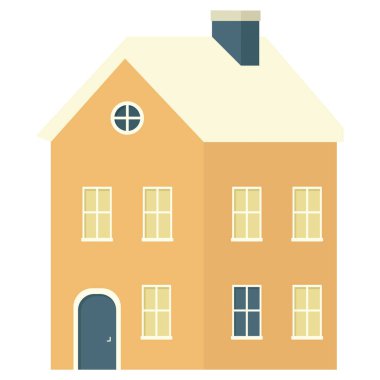 İzole Vektör Evi İllüstrasyonu