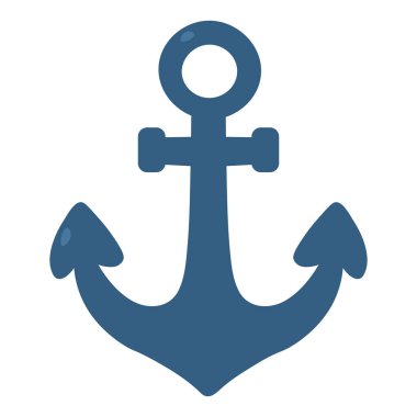 Kıvrımlı karikatür donanma çapası