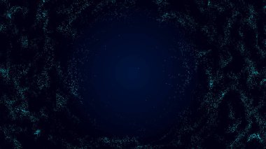 Kırık yapısı olan gelecekçi parçacık küresi. Büyük veri teknolojisi geçmişi. 3d