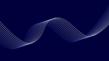 Tasarım için soyut müzik dalgası öğesi. Yumuşak hareket dinamiğinin vektör illüstrasyonu.