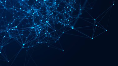 Elektronik bilgi yayma bloğu. Üçgen figürlerin yapısal bağlantıdaki hareketi. 3B görüntüleme