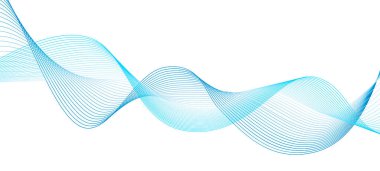 Tasarım için soyut müzik dalgası öğesi. Yumuşak hareket dinamiğinin vektör illüstrasyonu.