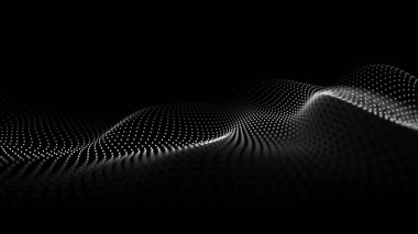 Soyut veri akışı dalgası. Teknolojinin arka planı 3D .