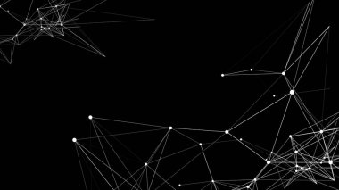 Veri dağılımı. Ağ görselleştirme, internet iletişimi. Teknolojik geçmiş. 3B vektör illüstrasyonu.