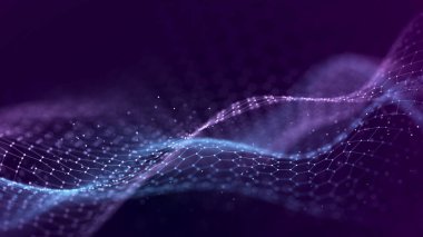 Soyut müzik dalgaları. Düzgün bilgi transferi. Üç Boyut .