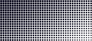 Beyaz arka planda sguares 'in yarım ton dokusu. Web afişleri, duvar kağıtları, kartpostallar için tasarım öğesi. Vektör illüstrasyonu.