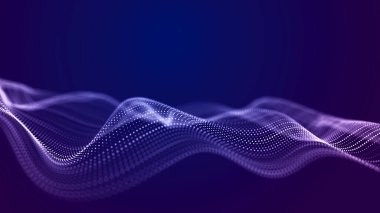 Soyut müzik dalgaları. Düzgün bilgi transferi. Üç Boyut .