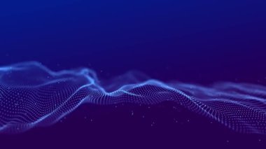 Hareket eden toz parçacıklarının soyut arkaplanı. Parıltılı olay ışığı. Rastgele parlıyor ve renk parlıyor. 3B illüstrasyon.