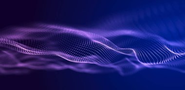 Soyut müzik dalgaları. Düzgün bilgi transferi. Üç Boyut .