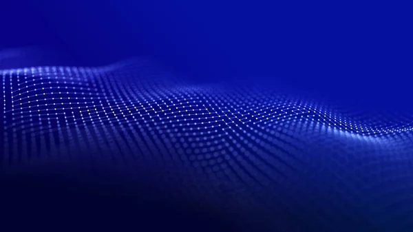 Cybernetic network connection flow. Big data visualization. 3d