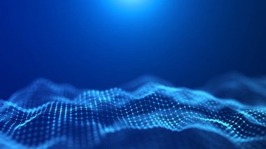 Gelecekçi çokgen ağ. Soyut teknoloji geçmişi. Büyük veri görselleştirmesi. Üç Boyut .