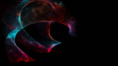 Karanlık uzayda soyut sim parçacıkları. Ağ veri aktarımı kavramı. Üç Boyut .