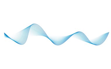 Tasarım için soyut müzik dalgası öğesi. Yumuşak hareket dinamiğinin vektör illüstrasyonu.