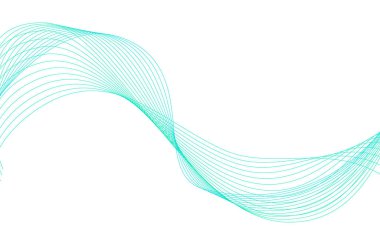 Tasarım için soyut müzik dalgası öğesi. Yumuşak hareket dinamiğinin vektör illüstrasyonu.