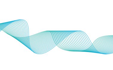 Tasarım için soyut müzik dalgası öğesi. Yumuşak hareket dinamiğinin vektör illüstrasyonu.