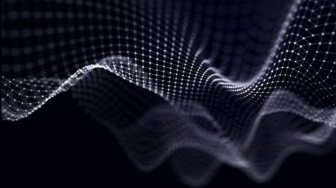 Bilgi alışverişi. Noktalar ve doğrular birbirine bağlı üç boyutlu ağ. Soyut teknoloji geçmişi. Üç Boyut .