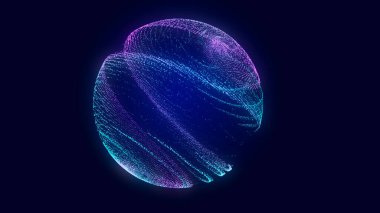 Soyut bükülmüş, kozmik solucan deliği. Teknoloji geçmişi. Veri Ağı 3B