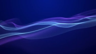 Soyut müzik dalgaları. Düzgün bilgi transferi. 3B görüntüleme.