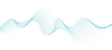 Tasarım için soyut müzik dalgası öğesi. Yumuşak hareket dinamiğinin vektör illüstrasyonu.